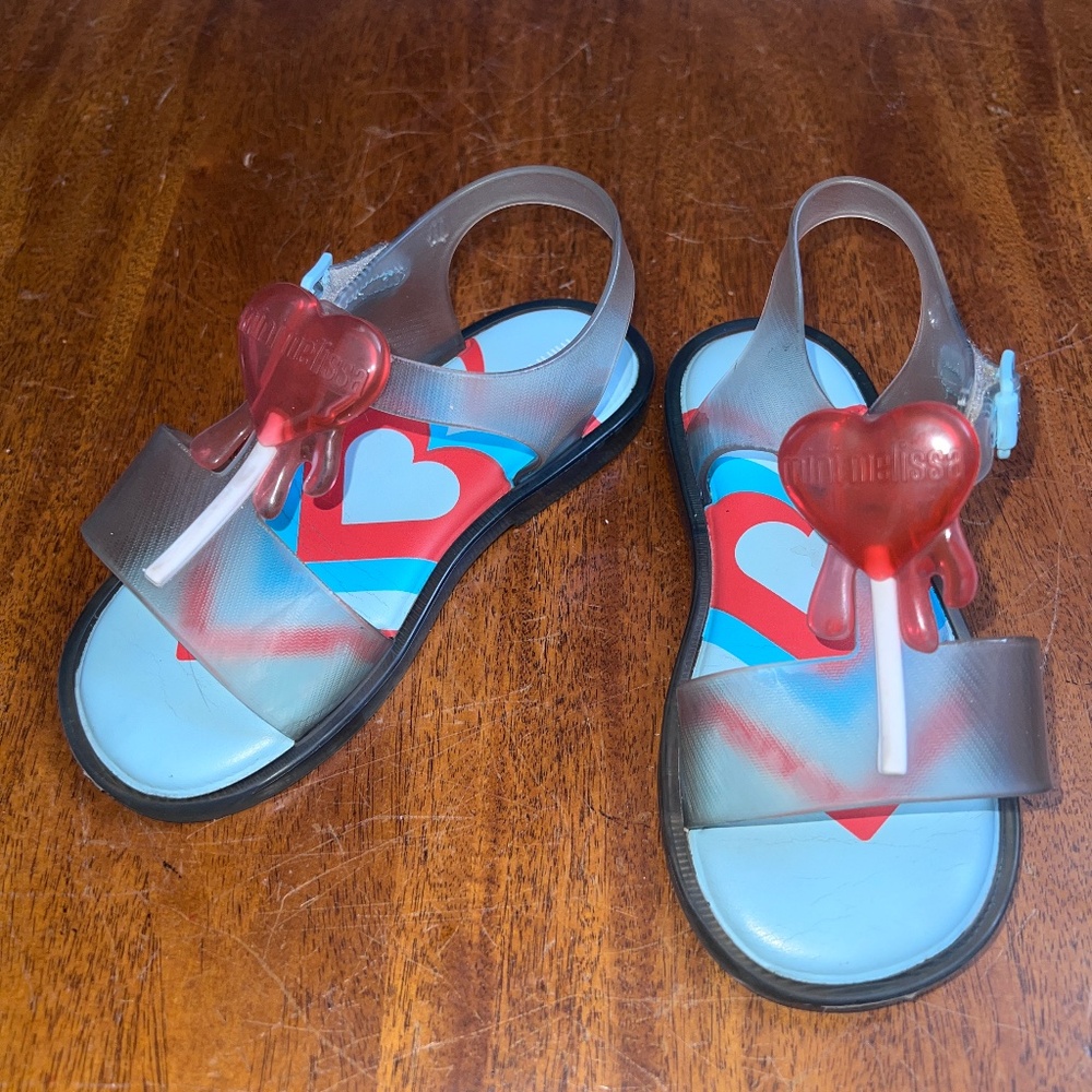 Mini Melissa Lollipop Heart Sandal / Size 10